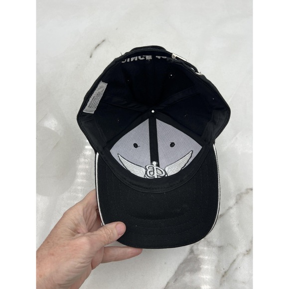 Breitling Hat Cap Strap Back Mens One Size Black Embroidered Aviation Wings Logo - Picture 8 of 10